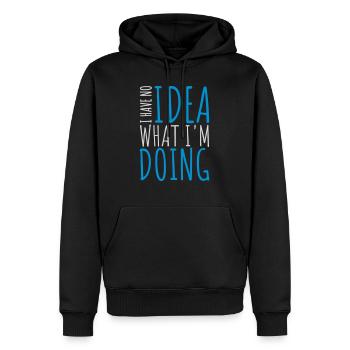 Aucune idée - Sweat à capuche Premium bio Homme - noir - Devant - Nico (187cm)