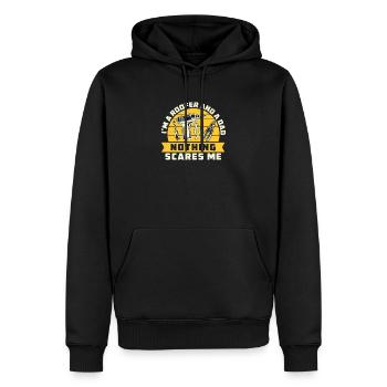 Roofing Constraction A Roof Contractor For A - Men’s Premium Organic Hoodie - black - Front - Nico (187cm)