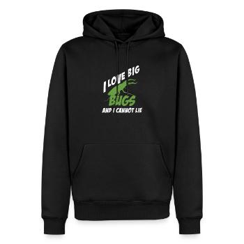 I Like Big Bugs Cannot Lie Funny Entomologe - Männer Premium Bio Hoodie - Schwarz - Vorne - Nico (187cm)
