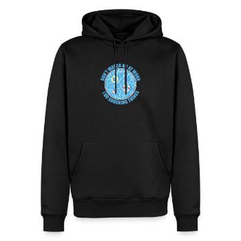 Schau mir nicht bei der Arbeit zu Lustiger Pool - Männer Premium Bio Hoodie - Schwarz - Vorne - Nico (187cm)