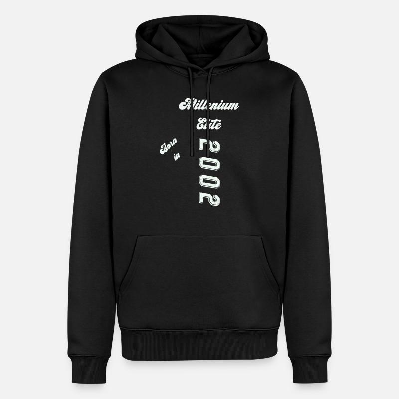 2002 - Männer Premium Bio Hoodie - Schwarz