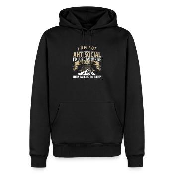 I Am Not Antisocial Humour Geocaching Hummor For - Sweat à capuche Premium bio Homme - noir - Devant - Nico (187cm)