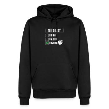 To-Do-Liste Nichts Lustiges Langsames Faultier - Männer Premium Bio Hoodie - Schwarz - Vorne - Nico (187cm)