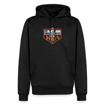 J'aime les longues promenades romantiques Funny - Sweat à capuche Premium bio Homme - noir - Devant - Nico (187cm)