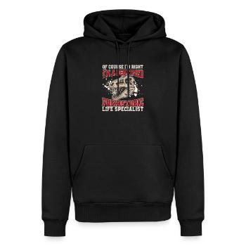 Of Course I'm Right Funny Paleontology For A - Männer Premium Bio Hoodie - Schwarz - Vorne - Nico (187cm)