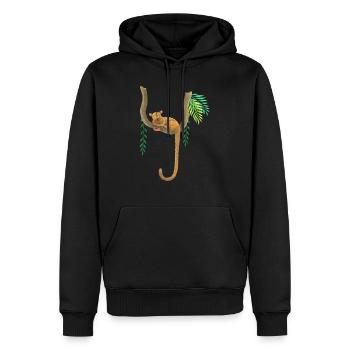 kleiner Wickelbär - Männer Premium Bio Hoodie - Schwarz - Vorne - Nico (187cm)