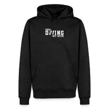 Instructeur de plongée libre Funny Freediving - Sweat à capuche Premium bio Homme - noir - Devant - Nico (187cm)