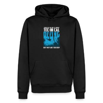 Witze über technisches Tauchen sind zu tief Funny - Männer Premium Bio Hoodie - Schwarz - Vorne - Nico (187cm)