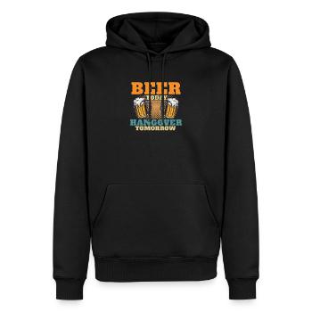 Alcohol Today Humour pour les amateurs de bière - Sweat à capuche Premium bio Homme - noir - Devant - Nico (187cm)