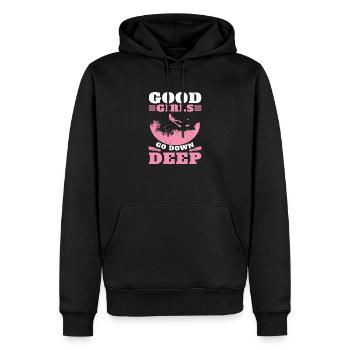 Good Girls Go Down Deep Funny Amenée en apnée - Sweat à capuche Premium bio Homme - noir - Devant - Nico (187cm)