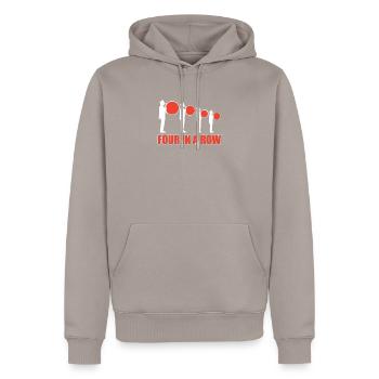 Four in a Row Drumline Band Musicien - Sweat à capuche Premium bio Homme - taupe - Devant - Nico (187cm)