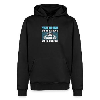 Tec Diver Do It Silent Do It Deeper Funny Plongée - Sweat à capuche Premium bio Homme - noir - Devant - Nico (187cm)