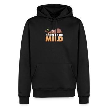 Born To Be Mild Lustiges Faulenzen für - Männer Premium Bio Hoodie - Schwarz - Vorne - Nico (187cm)