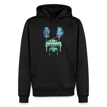 Piano Of Nature - Men’s Premium Organic Hoodie - black - Front - Nico (187cm)