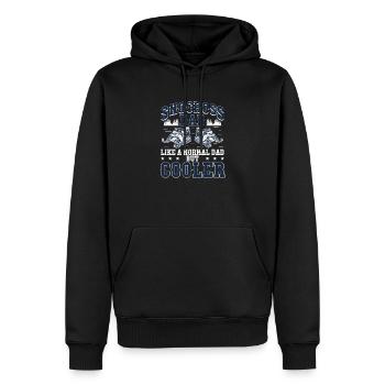 Snocross Dad Life For A Snowmachine Père motoneige - Sweat à capuche Premium bio Homme - noir - Devant - Nico (187cm)