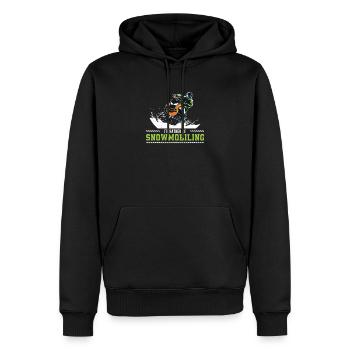 Klassisches Schneemobilfahren-Snocross für - Männer Premium Bio Hoodie - Schwarz - Vorne - Nico (187cm)