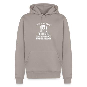 Vintage Redneck Thing You Wouldn't Understand - Men’s Premium Organic Hoodie - taupe - Front - Nico (187cm)