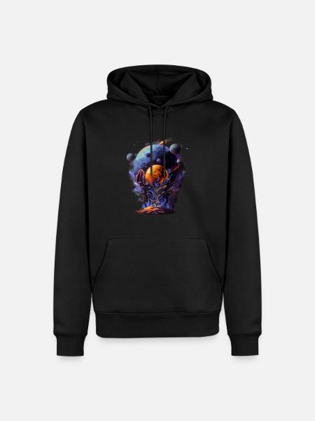 Space Alpha - Men’s Premium Organic Hoodie - black