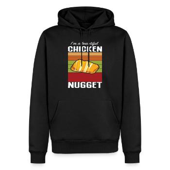 Schönes Chicken Nugget - Männer Premium Bio Hoodie - Schwarz - Vorne - Nico (187cm)
