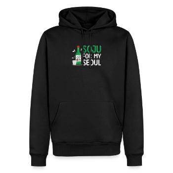 Soju For My Seoul Lustiges Soju Koreanisches - Männer Premium Bio Hoodie - Schwarz - Vorne - Nico (187cm)