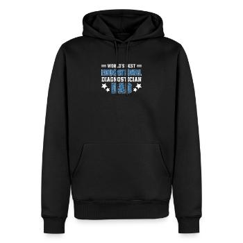 Meilleur diagnosticien éducatif au monde pour un - Sweat à capuche Premium bio Homme - noir - Devant - Nico (187cm)