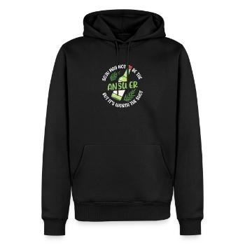 Soju n'est peut-être pas la solution, mais ça - Sweat à capuche Premium bio Homme - noir - Devant - Nico (187cm)
