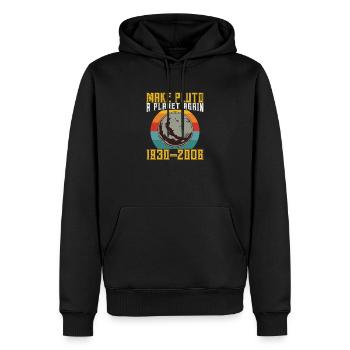 Machen Sie Pluto wieder zu einem Planeten Vintage - Männer Premium Bio Hoodie - Schwarz - Vorne - Nico (187cm)