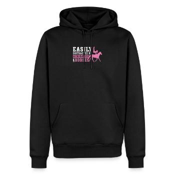 Facilement distrait par les acrobaties et les - Sweat à capuche Premium bio Homme - noir - Devant - Nico (187cm)