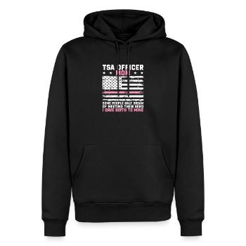 Patriotischer Transport-Sicherheitsheld für eine - Männer Premium Bio Hoodie - Schwarz - Vorne - Nico (187cm)