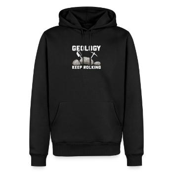 Keep Rocking Funny Geology Sarcasme pour un - Sweat à capuche Premium bio Homme - noir - Devant - Nico (187cm)