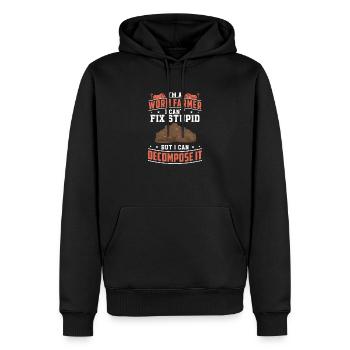 I Can't Fix Stupid Funny Vermiculture Hummor For - Sweat à capuche Premium bio Homme - noir - Devant - Nico (187cm)