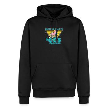 Retro Bring Me Back To The '90's Quad Skating for - Sweat à capuche Premium bio Homme - noir - Devant - Nico (187cm)