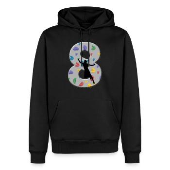 8 Years Old Climber Birthday Bouldering Climbing R - Männer Premium Bio Hoodie - Schwarz - Vorne - Nico (187cm)