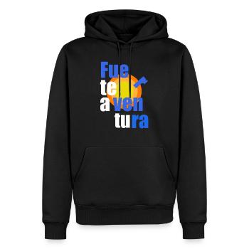 Fuerteventura Travel Outfit - Men’s Premium Organic Hoodie - black - Front - Nico (187cm)