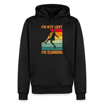 I'm Not Lost I'm Climbing Boulder Rock Climber Bou - Männer Premium Bio Hoodie - Schwarz - Vorne - Nico (187cm)