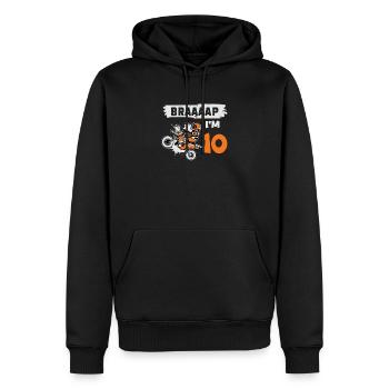 Braaaap I'm 10 Dirt Bike Motocross 10 Jahr 10. - Männer Premium Bio Hoodie - Schwarz - Vorne - Nico (187cm)