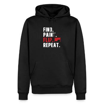 Find Paint Lustige Möbel Flipper umdrehen - Männer Premium Bio Hoodie - Schwarz - Vorne - Nico (187cm)