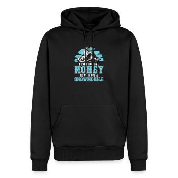 Motoneige amusante avec luge à moteur I Used To - Sweat à capuche Premium bio Homme - noir - Devant - Nico (187cm)
