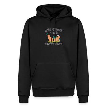 Funny Capybara Humor For A Happy Capy Largest - Men’s Premium Organic Hoodie - black - Front - Nico (187cm)