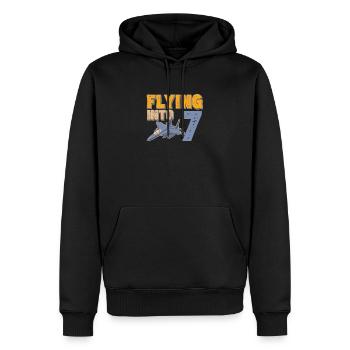Voler dans 7 avions de chasse 7e anniversaire 7e anniversaire - Sweat à capuche Premium bio Homme - noir - Devant - Nico (187cm)