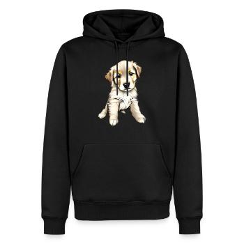 Golden Retriever Chien Chiot Chien Propriétaire Chiens - Sweat à capuche Premium bio Homme - noir - Devant - Nico (187cm)