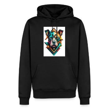 Pitbull bright - Männer Premium Bio Hoodie - Schwarz - Vorne - Nico (187cm)