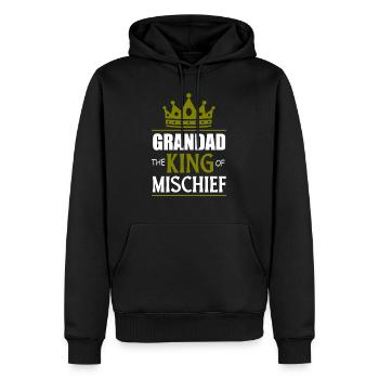 Citation de grand-père - Sweat à capuche Premium bio Homme - noir - Devant - Nico (187cm)