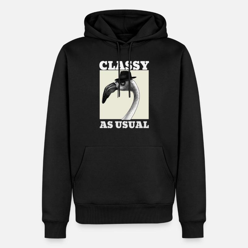 Chic comme d’habitude Flamingo - Sweat à capuche Premium bio Homme - noir