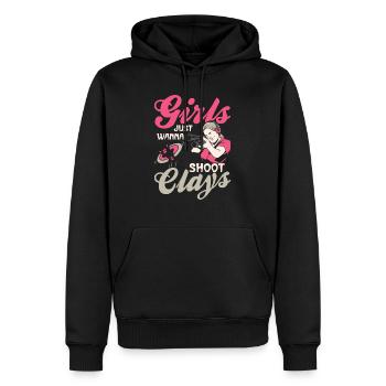 Girls Just Wanna Shoot Clays Trapshooting Skeet Sh - Männer Premium Bio Hoodie - Schwarz - Vorne - Nico (187cm)