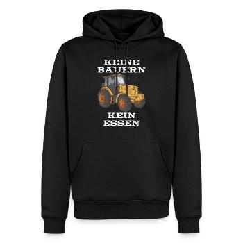 Keine Bauern kein Essen Landwirt Demo - Männer Premium Bio Hoodie - Schwarz - Vorne - Nico (187cm)