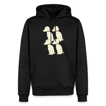 Dalmatien 4 - Sweat à capuche Premium bio Homme - noir - Devant - Nico (187cm)