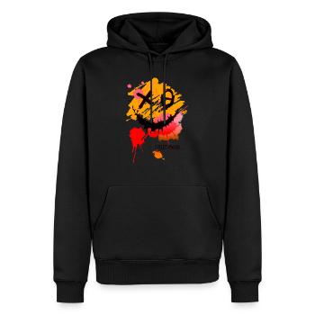Lächeln Karikatur Vektor Lächeln Lustiges Symbol Glückliches Gesicht - Männer Premium Bio Hoodie - Schwarz - Vorne - Nico (187cm)