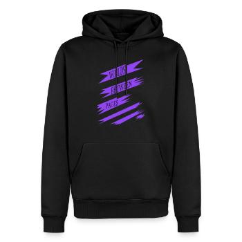 Trouver du réconfort Cadeau d’anniversaire Échapper à la routine - Sweat à capuche Premium bio Homme - noir - Devant - Nico (187cm)