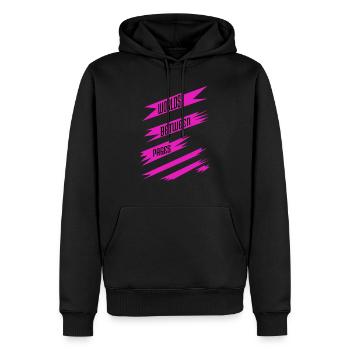 literature avid readers sayings escaping routine - Men’s Premium Organic Hoodie - black - Front - Nico (187cm)